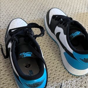 Nike air Jordan Kids' Black and Blue Sneakers